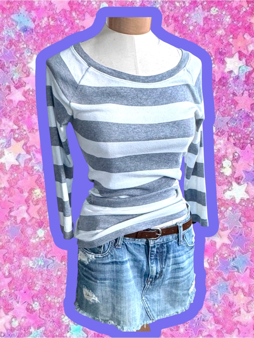 Gap vintage Y2K striped top S M tee 2000s hollister Abercrombie tshirt tee